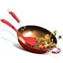 Silicone Kitchenware Heat Resistant Set - 5 Pcs Cooking Tools Cookware Utensils Kitchen Accessories Turner Colander Filter Soup Spoon Red