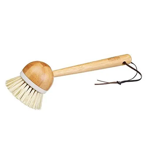 Kitchen Craft Living Nostalgia Wooden Washing Up Brush/Vegetable Scrubber - Long Handle