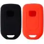 Velsman 7 Buttons Key FOB Silicone Cover Case Protector Keyless Entry Case Holder Compatible with 2018 2019 Honda Odyssey Elite - Free Wrist Strap (Black and Red)