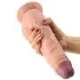 9.5 Inch Realistic Double Layer Silicone Toy with Strong Suction Cup
