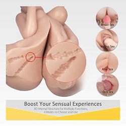 YOUOU Emily Sex Doll for Men Lifelike Soft TPE Sex Toys with 3 Holes Full Size Real Love Sex Doll with Discreet Shipping (Natural- 5.18ft F Cup)