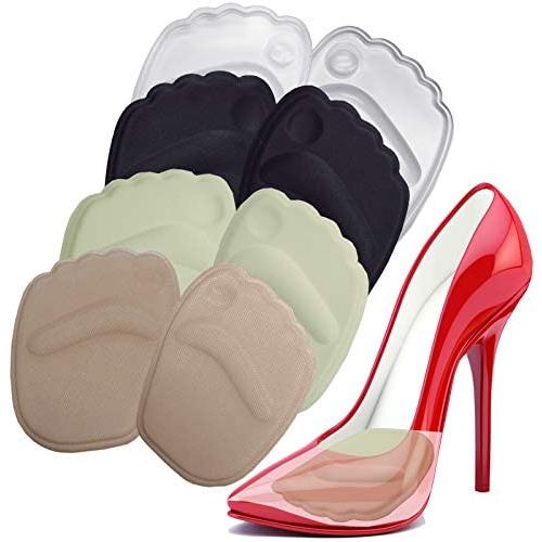 Metatarsal Pads for Women, Ninad Soft Comfy Silicone Metatarsal Foot Pads for Pain Relief Thick Forefoot Pads Ball of Foot Cushions for High Heels (4 Pair)