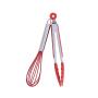 RedCom Spatula | 10 Pieces Cookware Set Red Silicone Baking Tool Nonstick Kitchenware Household Tool (Red)