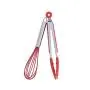 RedCom Spatula | 10 Pieces Cookware Set Red Silicone Baking Tool Nonstick Kitchenware Household Tool (Red)