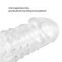 Privacy Packaging. Silicone Penile Condom Expander Expands Male Chastity Toys Lengthen Cock Sleeves Dick Socks Reusable Condoms - Crystal A