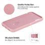 JASBON Case for iPhone X iPhone Xs Case, Liquid Silicone Case with Free Screen Protector Gel Rubber Shockproof Cover Full Protective Case for Apple iPhone Xs/X-Sand Pink