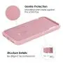 JASBON Case for iPhone X iPhone Xs Case, Liquid Silicone Case with Free Screen Protector Gel Rubber Shockproof Cover Full Protective Case for Apple iPhone Xs/X-Sand Pink