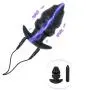Electro Shock Hollow Butt Plug Anal Speculum Enema Cleaning Anus Electro Stimulation Silicone Adult Sex Toys