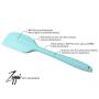 Silicone Spatula Set - Heat Resistant 650?F - Seamless and BPA Free - By Zoppi Kitchenware (BLUE)