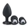 Bcomb 3PCS Silicone Heart Shape Sexy Stimulation Toys for Adult -Black