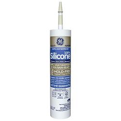 GE GE5096 Silicone 2+ Window & Door Sealant Caulk, 10.1oz, Almond