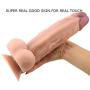 9.5 Inch Realistic Double Layer Silicone Toy with Strong Suction Cup