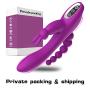 Handheld Ma^Ssager Sìx Toy Wand USB Magnetic Charging Silicone Rabbit Massage Stick -Purple By Luseeo