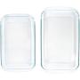 AmazonBasics Glass Oblong Oven Baking Dishes, Set of 2