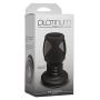 Doc Johnson Platinum Premium Silicone - The Stretch - Hollow Butt Plug - Medium - Black