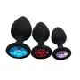Bcomb 3PCS Silicone Round Shape Sexy Stimulation Toys for Adult -Black