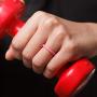 ThunderFit Womens Thin and Stackable 4 Pack Silicone Rings Wedding Bands 2.5mm Width - 2mm Thick
