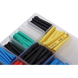 Ginsco 580 pcs 2:1 Heat Shrink Tube 6 Colors 11 Sizes Tubing Set Combo Assorted Sleeving Wrap Cable Wire Kit for DIY