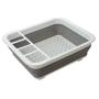 Draining rack folding silicon draining basket draining basket slim kitchenware easy dish storage dish stand stand drainer chopstick stand with monotone storage Northern Europe bicolor basket