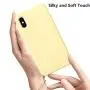 iPhone X Silicone Case, XSHNUO Liquid Silicone Gel Rubber Ultra Thin Case with Soft Microfiber Cloth Lining Cushion for Apple iPhone X (2017) 5.8 inch (Mellow Yellow)