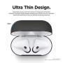 elago Upgraded AirPods Case (Front LED Visible) Protective Skinny Cover (with no Hinge) Compatible with Apple AirPods 2 and 1 (Black)