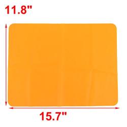 uxcell Silicone Kitchenware Rectangle Heat Resistant Teapot Cup Bowl Coaster Mat Pad Orange