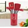 9Pcs/set Stainless Steel Kitchenware Silicone Heat Resistant Non-stick Cooking Baking Tool Spoon Cooking Utensils Dinnerware Set Black