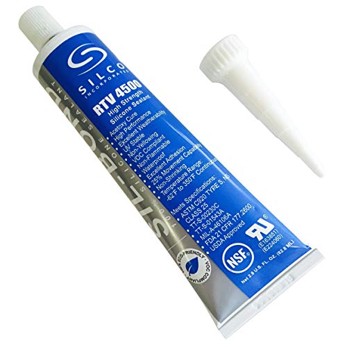 Silicone RTV 4500 FDA Grade High Strength Silicone Sealant, Clear (2.8 fl.oz)