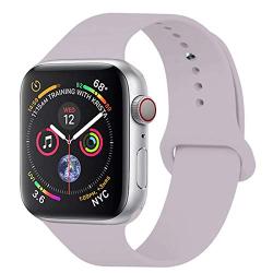 YANCH Compatible with for Apple Watch Band 38mm 42mm 40mm 44mm, Soft Silicone Sport Band Replacement Wrist Strap Compatible with for iWatch Series 4/3/2/1, Nike+,Sport,Edition