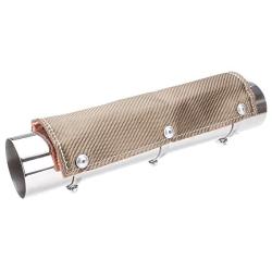 Design Engineering 010450 Titanium Pipe Shield - Exhaust Heat Shield, 6" x 1