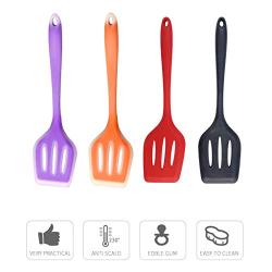 Silicone leakage shovel Kitchenware Turner spatula High temperature resistance Food grade Nonstick spatula Cooking utensils,Orange