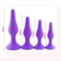 4Pcs Waterproof Anal Plug Sex Toys For Woman Butt Plugs Masturbator Silicone Anal Sex Toys (Purple)