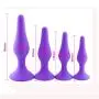 4Pcs Waterproof Anal Plug Sex Toys For Woman Butt Plugs Masturbator Silicone Anal Sex Toys (Purple)