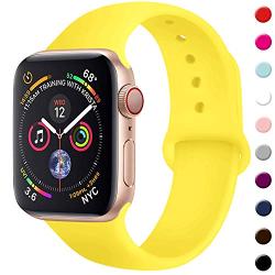 TIMTU Sport Band Compatible with Apple Watch Band 40mm 38mm 42mm 44mm, Soft Silicone Strap Replacement for Apple Watch Series 5 4 3 2 1 for Women/Men