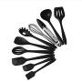 LDGR Pancake Spatula Silicone Kitchenware 10 Piece Non-Stick Pan Set Eco-Friendly Kitchen Tools (Color : Red)