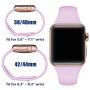 Zekapu Sport Band Compatible for Apple Watch 38mm 42mm 40mm 44mm, Soft Silicone Narrow Slim Sport Replacement Wristband for iWatch Series 5, Series 4, Series 3, Series 2, Series 1 Women