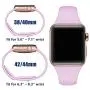 Zekapu Sport Band Compatible for Apple Watch 38mm 42mm 40mm 44mm, Soft Silicone Narrow Slim Sport Replacement Wristband for iWatch Series 5, Series 4, Series 3, Series 2, Series 1 Women