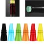 Wine Bottle Stopper, Reusable Silicone Wine Bottle Stopper and Beverage Bottle Stoppers Wine Stopper - Silicone with Grip Top Maintains Vacuum for Long Lasting Freshness (Black)