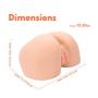 CyberSkin Male Masturbator Perfect Ass with Mega Big Powerful Vibrating Egg, Light, Realistic 3D Lifelike TPE Love Doll Toy Butt Full Size, Vagina Anal 2 Entry, Pussy & Backdoor Stroker, Love Doll