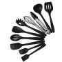 Silicone Kitchenware 10 Piece Nonstick Cookware Set Kitchen Tools Baking Utensils,Black