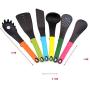 SKYyao Kitchen utensil set Non-stick pot silicone kitchenware nylon cookware set spoon spatula: Silicone + Nylon