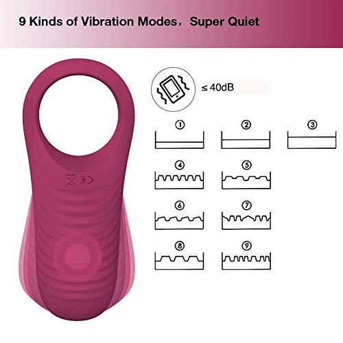 Wushuangyu 9 Modes Powerful Víbrátí?g Pênís Ríngs Silicone G S-pót Vágí?álnèl S-tímülátè - Vibrant Toy