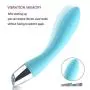 One Button Operation Silicone Wand Massager,10 Powerful Speed Mode, 100% Waterproof,Memory Function,Magnetic Charging,Sport Recovery.(Blue)