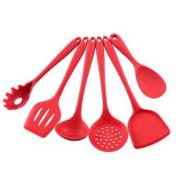 Silicone Kitchen Utensils Set of 6 Sets, Silicone Cooking Utensils Set, Non-Stick Spatula Spoon Colander, Kitchenware