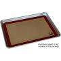 Silicone Baking Mat - Set of 2 Half Sheet (Thick & Large 11 5/8" x 16 1/2") - Non Stick Silicon Liner for Bake Pans & Rolling - Macaron/Pastry/Cookie/Bun/Bread Making - Professional Grade Nonstick
