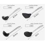 JunbosiKitchenware Silicone Kitchenware Set Stainless Steel Spatula Nonstick Soup Spoon Fishing Fence Cooking Spoon Shovel