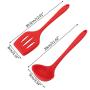Jiyaru 5 pcs Nonstick Cookware Silicone Kitchen Utensils Heat Resistant Cooking Kitchenware Set