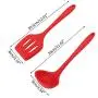 Jiyaru 5 pcs Nonstick Cookware Silicone Kitchen Utensils Heat Resistant Cooking Kitchenware Set