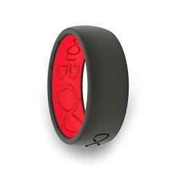 Groove Life - Silicone Ring for Men and Women Wedding or Engagement Rubber Band with Lifetime Coverage, Breathable Grooves, Comfort Fit, and Durability - Original Solid