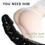 Soft Comfortable Stimulator 16.5 Inch Double Sided Toy Real Feel Soft Flexible Silicone Wand Double Head -D?ld`? Massager for Women
